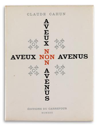 CAHUN, CLAUDE. Aveux non Avenus.